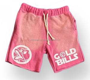 กางเกงขาสั้นผ้าแคนวาสแบบเป็นมิตรต่อสิ่งแวดล้อมสำหรับใส่เล่นยิมกางเกงขาสั้นสไตล์ฝรั่งเศสผ้าเทอร์รี่ทรงสูงแนวสตรีท - Product Image 5