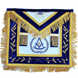 Maçonnique Passé Maître Tablier Blanc Couleur Logo Franc-Maçon Bleu Lodge Fraternité - Product Image 4