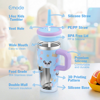 Desain Kustom Mug Kopi Termos Stainless Steel Watersy 14oz Baru, Botol Air Tumbler Lucu dengan Pegangan dan Tutup