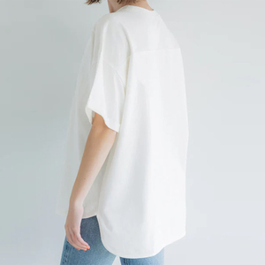 T-shirt à manches courtes d'été pour femmes de haute qualité imprimé sur mesure 100% t-shirt à col en coton avec logo personnalisé à l'avant et à l'arrière - Product Image 5