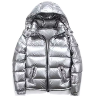 Vente en gros Design personnalisé Hommes grande taille gris Puffer Jaets haute qualité coton remplissage réversible à capuche col unisexe hiver léger