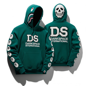 Unisex 100% algodón sólido transpirable tirar sudaderas canguro bolsillos Chenille parche bordado personalización invierno cordón - Product Image 3