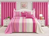 Ensemble de draps de lit imprimés 8 pièces pour lits Queen et King Size, collection chambre à coucher avec rideaux et taies d'oreiller – Vente en gros