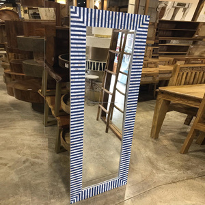 Vente chaude Design Moderne À La Main En Os Incrustation Mur Miroir Cadre par RF Artisanat Tenture Murale Décoratif Chambre Os Miroir Cadre - Product Image 6