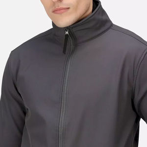 Veste Softshell à fermeture éclair de haute qualité OEM pour le camping d'hiver, randonnée en plein air, imperméable, coupe-vent en polyester, personnalisable - Product Image 4