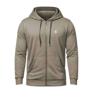 Sweat-shirts à capuche à manches longues avec fermeture éclair, créez vos propres sweats à capuche avec fermeture éclair, prix de gros, sweat à capuche pour homme avec fermeture éclair - Product Image 1