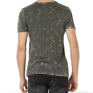 T-shirts personnalisés surdimensionnés à manches courtes pour hommes délavés à l'acide Collection d'été avec conception d'épaule tombante élégante - Product Image 4