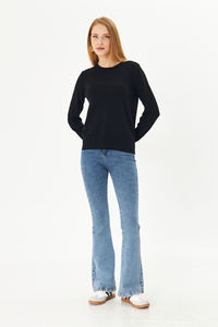 Suéter de cuello redondo para mujer Old Money, Jersey de punto para otoño e invierno, patrón transpirable e informal decorado - Product Image 6