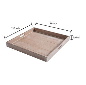 Bandeja de servicio de madera de mango respetuosa con el medio ambiente con asas Bandeja de madera de calidad superior para restaurantes Hogares y hoteles en MOQ bajo - Product Image 3