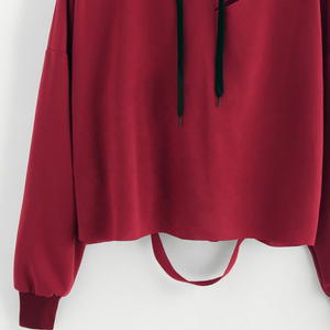 Latest Design Custom Logo Oversized <b>Crop</b> <b>Top</b> Pullover Sweatshirt Cropped Hoody Women <b>Crop</b> <b>Top</b> Hoodies - Product Image 5