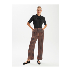 Pantalon large en satin VISKON pour femme, sans doublure, sans ceinture, très coloré - Product Image 2