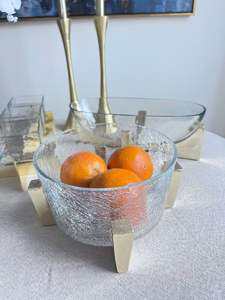 Modern Handcrafted <b>Bowl</b> with Hand Textured Finished Used for <b>Serving</b> Fruits Table Top Decor - Product Image 6