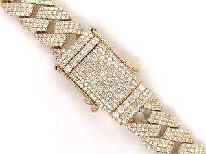 Dernière conception 10K/ 14K/ 18K chaîne à maillons cubains rond brillant diamant coupe chaînes fines colliers pour mariage et fête porter - Product Image 3