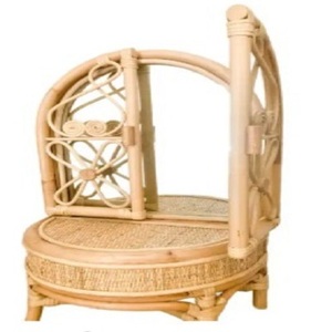 Poupée en rotin tissée au design unique Table de maquillage pour filles jouets mignons faits à la main en rotin belle coiffeuse Mini chambre pour filles bébé - Product Image 3