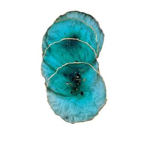 Dessous de verre en résine faits à la main conçus avec des motifs d'art culturel ou traditionnel idéal pour la décoration de la maison inspirée du patrimoine - Product Image 1