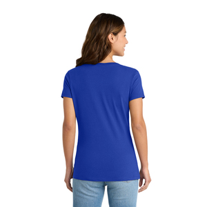 T-shirt en coton à col en V pour femmes, coupe décontractée et confortable, impression de logo personnalisé, usine de vêtements OEM - Product Image 5