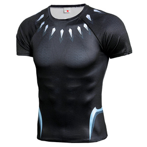 Wholesale Blank OEM Surf Printed Compression <b>Shirt</b> Long Sleeve UV Custom Rash Vest Custom <b>Skull</b> Printed Rash Guard for <b>Men</b> - Product Image 6