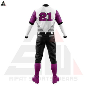 Ensembles d'uniformes de baseball personnalisés imprimés par transfert thermique 100% polyester à séchage rapide respirant col rond logo avant unisexe services OEM - Product Image 6