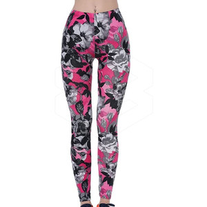 Custom Mid Waist Women's Gym Workout Fitness <b>Leggings</b> New Solid <b>Pattern</b> Breathable Anti-Bacterial Casual Style Sublimation - Product Image 1