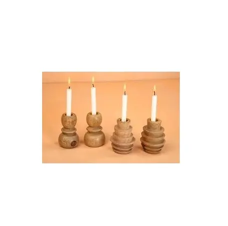 Suporte de vela em madeira natural Tealight, de alta qualidade, com aparência antiga, decoração para casa, uso em festas e casamentos, ideal para velas