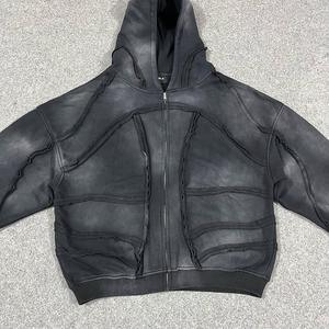 Personnalisé Luxe de Qualité Supérieure Ss22 Essentials Flocage Légère Avoine Foncé Extensible Sweats à Capuche Surdimensionnés 3D Sweats à Capuche en Silicone - Product Image 2