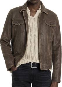 New <b>Top</b> Hot Selling Men's Coated Cow Skin Genuine Biker Jacket <b>Distressed</b> Windproof Breathable Hooded Stand Collar Front Logo - Product Image 5