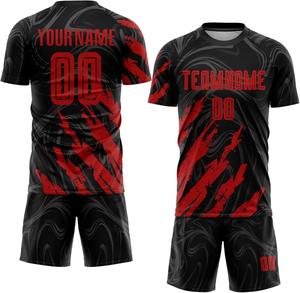 Nouveaux vêtements de sport pour hommes, maillots de football en polyester respirant et à séchage rapide, ensembles uniformes avec logo sur le devant, fournisseur Pakistan - Product Image 4