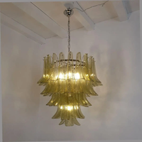 Lustre moderne en verre de Murano vert pour le salon et la chambre à coucher