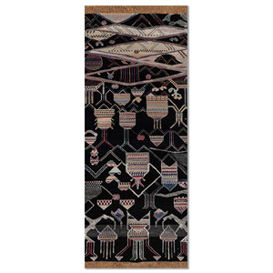 Manchaha Geometric Wool Bamboo Silk Hand Knotted Rugs High Grey Black Rectangle <b>Carpet</b> for Home Living Room Hallway-Les-2781 - Product Image 1