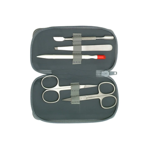Surtechs International Ensemble de manucure 5 pièces de haute qualité Kit de beauté en acier inoxydable PU pour le soin des ongles pour bébé - Product Image 4