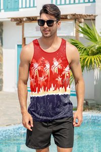 Custom Quick Dry Tank Top Dye Sublimation All Over Printing <b>Men</b> Tank Tops for Summer Fitness Gym Tank Top for <b>Men</b> Fitness - Product Image 2
