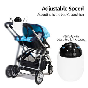 Kursi Goyang Bayi Otomatis Isi Ulang USB dengan Modul Bluetooth, Getaran yang Dapat Disesuaikan, Lampu LED, Penenang Bayi Bebas Genggam - Product Image 5