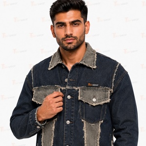 <b>Men</b>’s Denim <b>Jacket</b> Wholesale Supplier Custom Blue Washed Denim <b>Jackets</b> for <b>Men</b> Vintage <b>Trucker</b> <b>Jacket</b> Casual Streetwear Workwear - Product Image 6