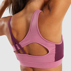 2025 haut à la mode soutien-gorge de sport pour les femmes une épaule conception élégant rembourré extensible séchage rapide Fitness haut OEM Service disponible - Product Image 5