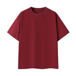 T-shirt décontracté Sorina pour homme en coton à manches courtes et col rond, séchage rapide, rafraîchissant, coupe oversize et carrée, couleur unie, style sport universitaire - Product Image 1