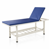 Table de massage d'hôpital à dossier réglable, lit de thérapie professionnel avec étagère de rangement, canapé de massage en cuir PVC HBJF