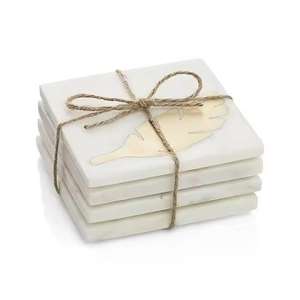 Théière Marbre Décoratif Avec Incrustation Métallique Feuille Design Coaster Hôtel Restaurant Coaster Vaisselle et Ustensiles de Cuisine - Product Image 1