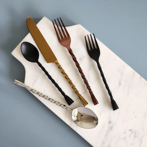 Vente chaude couverts en acier inoxydable ensemble cadeau élégant vaisselle couteau cuillère fourchette maison restaurant mariage décor couverts ensemble - Product Image 3