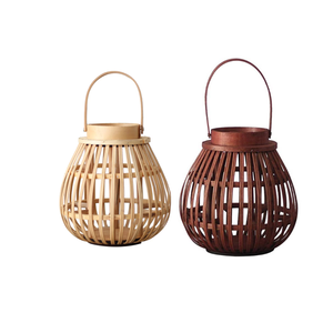 Vente en gros de bougeoir en bambou et osier Lanterne en bambou naturel pour maison restaurant hôtel fabriqué au Vietnam - Product Image 1