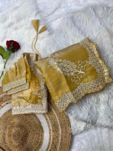 Calidad Premium estilo moderno puro suave Zimmy seda Saree con 3 mm secuencia bordado Trabajo Mujer moda exportador proveedor - Product Image 5