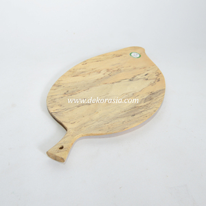Bandeja de madera natural para servir utensilios de cocina ecológicos Plato decorativo para servir comidas o aperitivos - Product Image 5