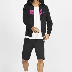 Sudadera con capucha con cremallera y estampado DTF de lana de algodón de alta calidad para hombres, sudadera con cremallera transpirable cómoda para hombres más vendida - Product Image 4