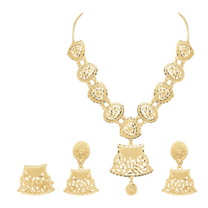 สร้อยคอรูปชุบทองแบบดั้งเดิมและโอกาสพิเศษเครื่องประดับแฟชั่นสำหรับผู้หญิงทองแดงและทองเหลือง chapado En Oro laminado - Product Image 2