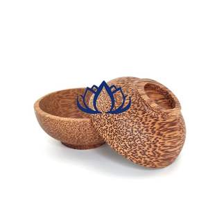 Bol en bois de noix de coco léger de vente chaude pour la cuisine Homeware élégant et durable-LOTUS BLEU du Vietnam - Product Image 1