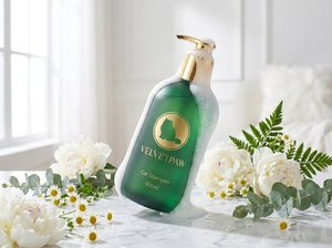 Shampoo pour chat à poils longs VELVETPAW Premium & Shampooing + Après-shampoing 2-en-1 Extrait de camomille Formule soie Pour chats persans et Maine Coon - Product Image 2