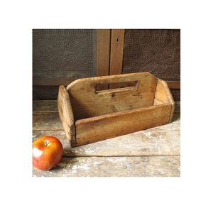 Rustic handmade <b>wooden</b> <b>caddy</b> with compartments kitchen organizer for cutlery napkin condiment spice and tabletop storage - Product Image 3