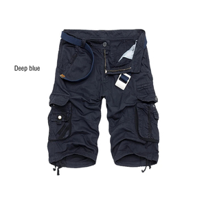 2025 nouveaux shorts Cargo pour hommes taille haute genou longueur Style décontracté en été-vente en gros toile Cargo Shorts 100% coton - Product Image 3