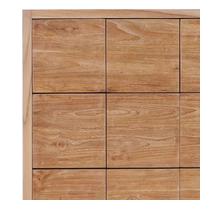 Armoire à chaussures moderne en bois massif d'acajou de luxe, écologique, pour le salon, avec neuf tiroirs et 3 portes