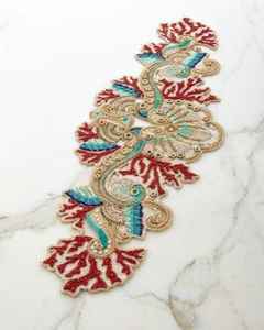 ผ้าคลุมโต๊ะลูกปัดสำหรับงานแต่งงานและเทศกาลผ้าปูโต๊ะลายดอกไม้ตามสั่งตกแต่งสำหรับห้องรับประทานอาหารแบบแฮนด์เมด - Product Image 3