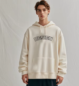 Sudaderas con capucha de algodón 100% de talla grande de estilo informal Ropa de invierno transpirable con cuello con capucha de patrón sólido de alta calidad-Venta en línea - Product Image 4